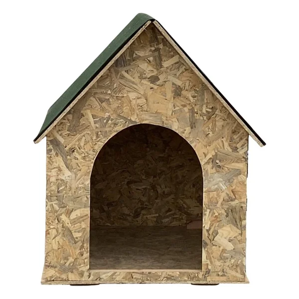Reyo Köpek Kulübesi Büyük Boy Osb XL Yeşil Çatılı 100x100x78 Cm - Görsel 5
