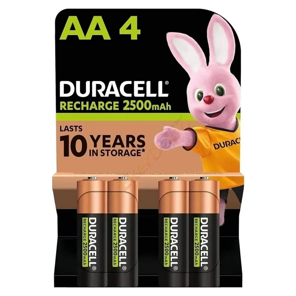 Duracell 2500 mAh 4'lü Şarjlı Aa Kalem Pil - Görsel 3