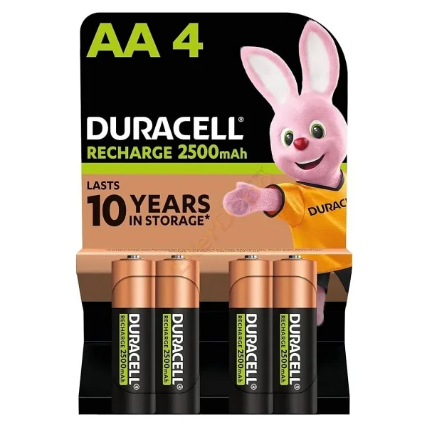 Duracell 2500 mAh 4'lü Şarjlı Aa Kalem Pil - Görsel 2