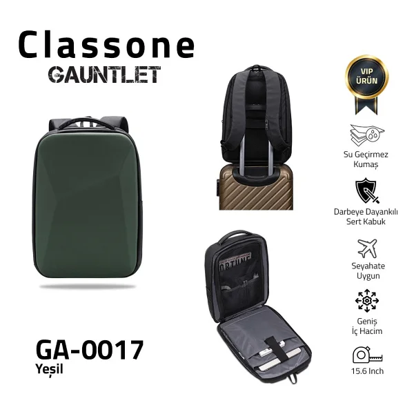 Classone Gauntlet V1 Ga-0017 15.6" Yeşil Laptop Sırt Çantası - Görsel 9
