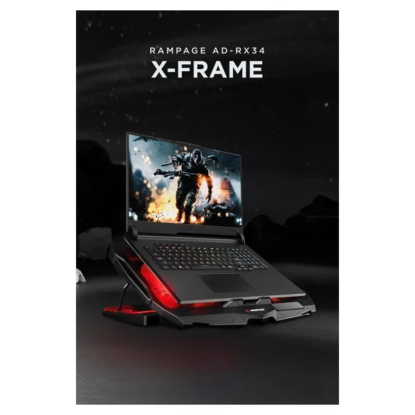 Rampage Ad-Rx34 X-Frame 4 Fanlı Laptop Soğutucu - Görsel 9