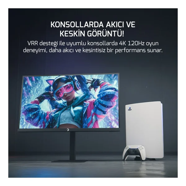 Gamepower Kaze Dual 27'' 0.5 Ms 4K 160 Hz - Full HD 320 Hz Pivot Ips Oyuncu Monitörü - Görsel 7