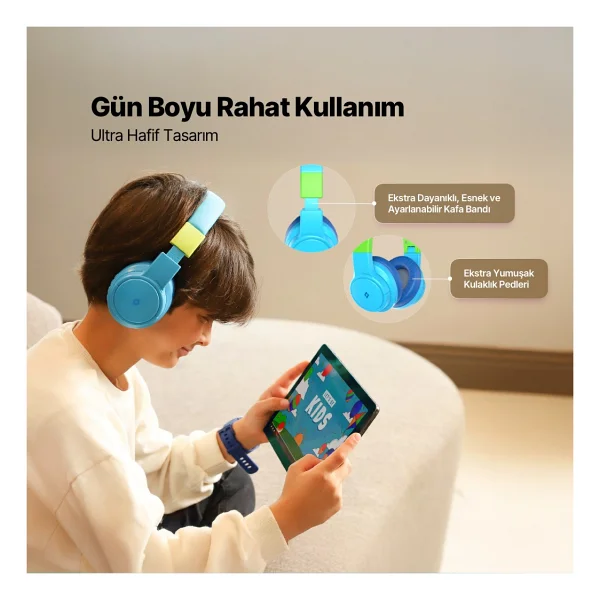Ttec Soundbuddy 3 2km171 Kulak Üstü Çocuk Bluetooth Kulaklık - Görsel 4