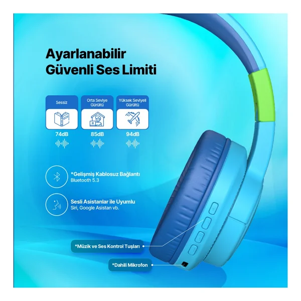 Ttec Soundbuddy 3 2km171 Kulak Üstü Çocuk Bluetooth Kulaklık - Görsel 5