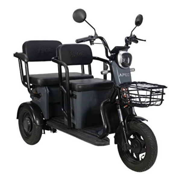 Apec Apm5 1000 W 3 Tekerlekli Elektrikli Motosiklet Gri - Görsel 3