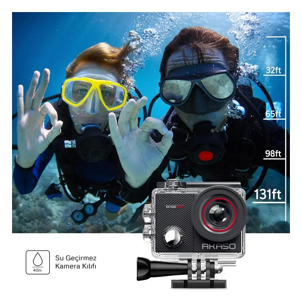 Akaso Ek7000 Pro 4K Ultra HD Aksiyon Kamerası - Görsel 4