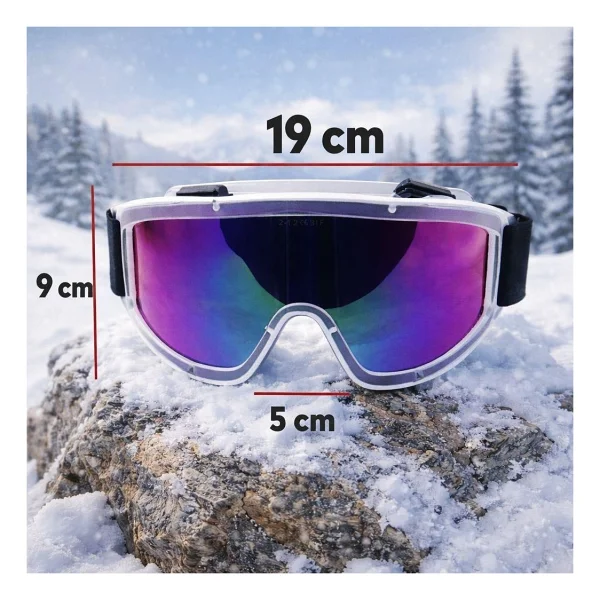 2 Adet Kayak Gözlüğü Aynalı Gökkuşağı Ventilli Güneş Kar Koruyucu Gözlük Uv Korumalı Snowboard Glasses Gözlük - Görsel 2