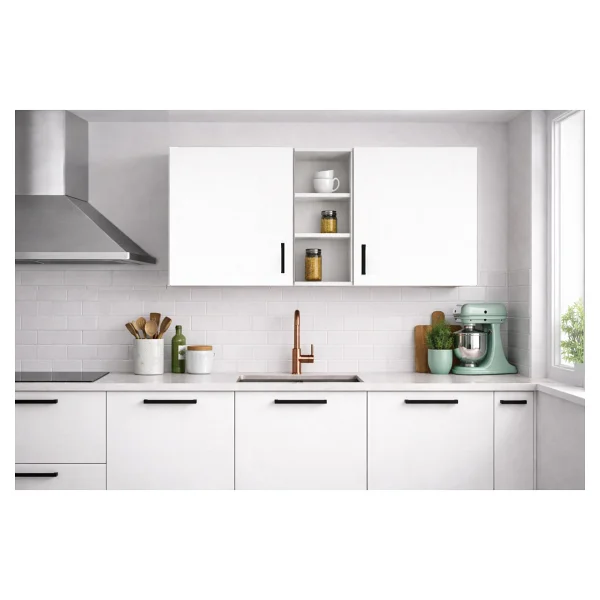 T Designo Katya Üst Modül - 150 cm - Çok Amaçlı Dolap - Antrasit - Atlantik Çam - Görsel 3