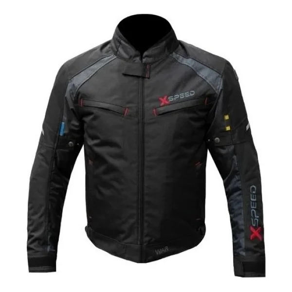 X-Speed War Erkek Gri-Siyah 4 Mevsim Motosiklet Montu - Görsel 4