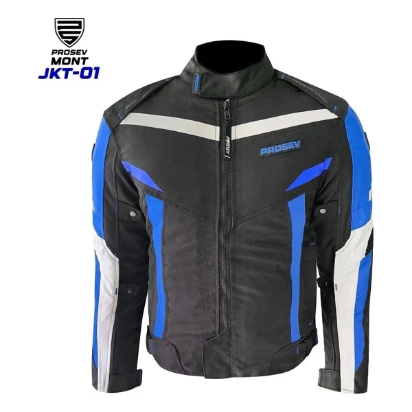 Prosev Jkt01 Siyah-Mavi 4 Mevsim Motosiklet Montu - Görsel 3