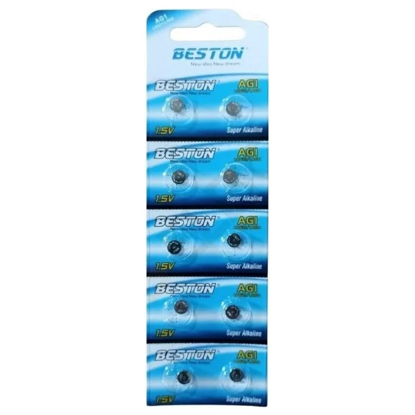 Beston Ag1 Lr621/ Lr60 1,5v Alkalin 10'lu Saat Pili - Düğme Pil - Görsel 6