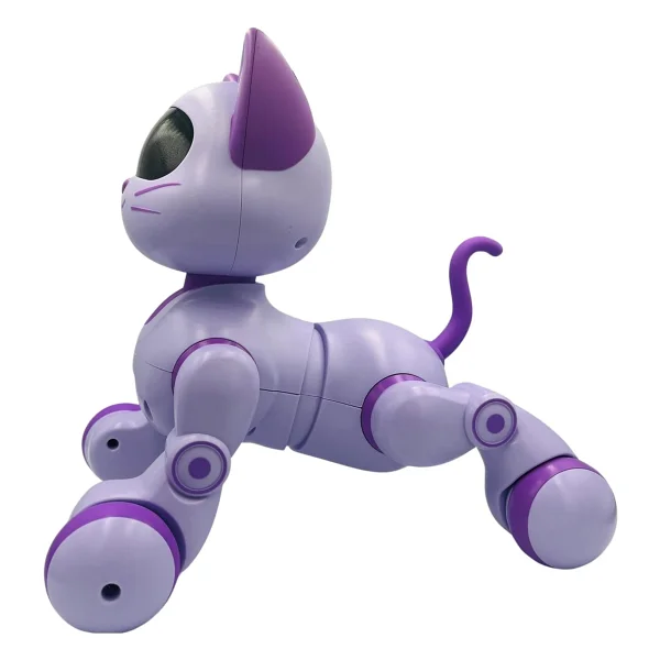 Canda Oyuncak Uzaktan Kumandalı Şarjlı Interaktif Eğitici Ve Öğretici Interaktif Akıllı Robot Kedi - Mor - Görsel 5