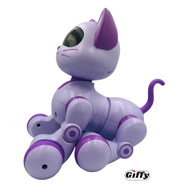 Canda Oyuncak Uzaktan Kumandalı Şarjlı Interaktif Eğitici Ve Öğretici Interaktif Akıllı Robot Kedi - Mor - Görsel 6
