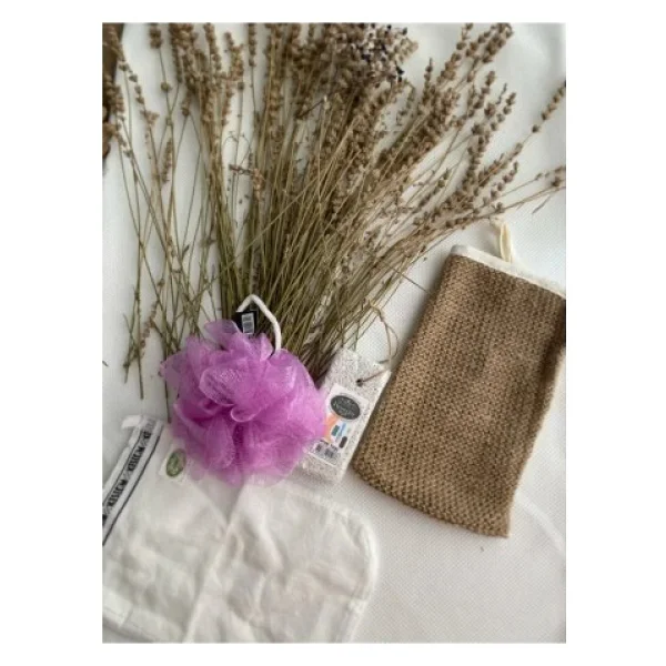 Doğal 4'lü Banyo Hamam Seti - Görsel 5