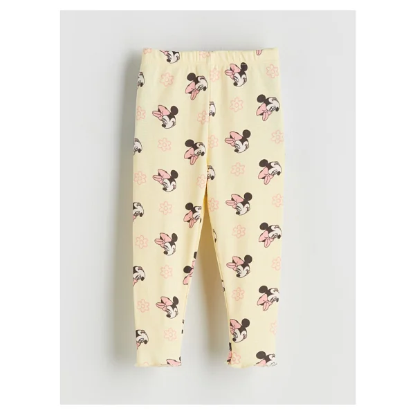 Lc Waikiki Yeni Sezon Minnie Mouse Baskılı Kız Bebek Body Tayt Ve Saç Bandı 3'lü Takım - 3 - 6 Ay - Ekru - Görsel 4