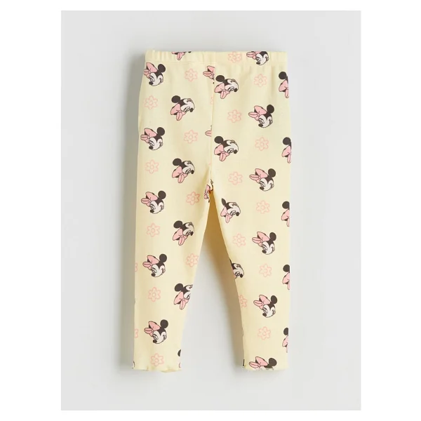 Lc Waikiki Yeni Sezon Minnie Mouse Baskılı Kız Bebek Body Tayt Ve Saç Bandı 3'lü Takım - 3 - 6 Ay - Ekru - Görsel 5