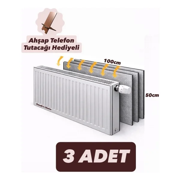 Ankaflex 3 Adet Petek Arkası Isı Yalıtım Levhası Alüminyum Folyo 3 Radyatör Arkalığı - Görsel 6