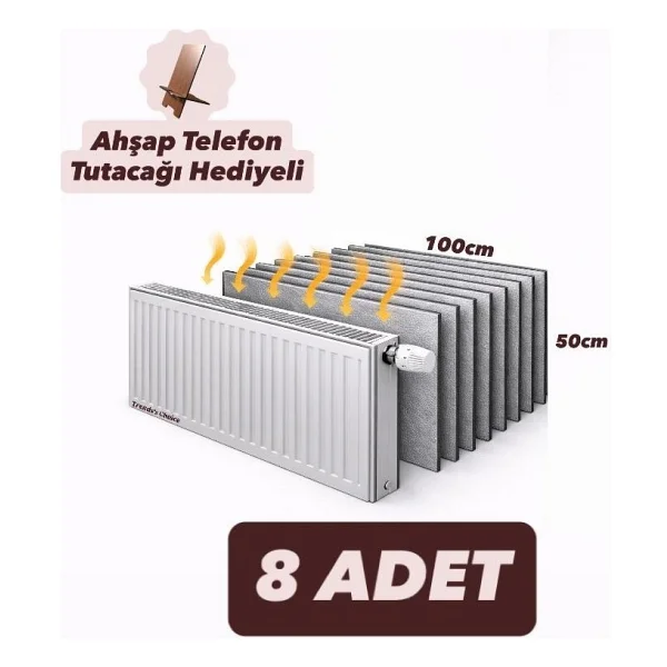 Ankaflex 8 Adet Petek Arkası Isı Yalıtım Levhası Alüminyum Folyo 8 Radyatör Arkalığı - Görsel 6