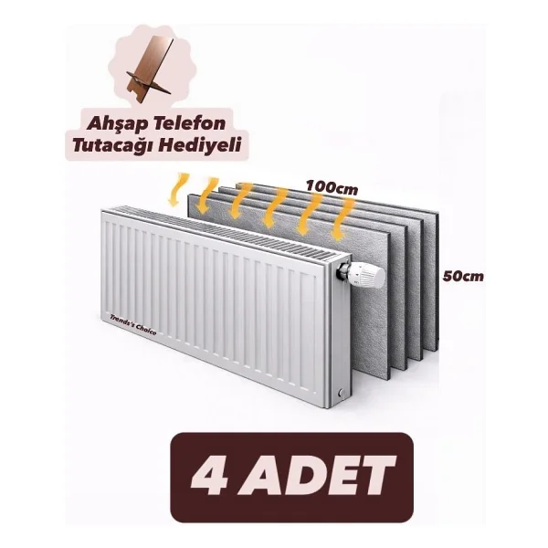 Ankaflex 4 Adet Petek Arkası Isı Yalıtım Levhası Alüminyum Folyo 4 Radyatör Arkalığı - Görsel 6