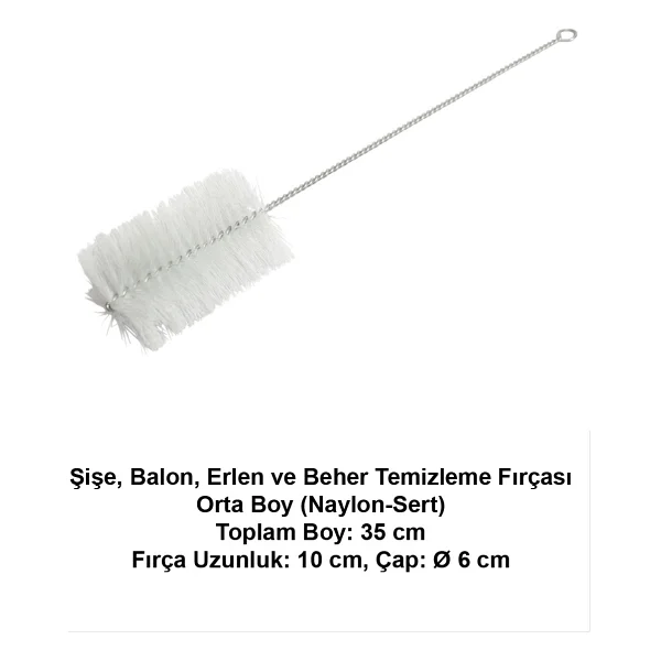 Atel-San Şişe, Balon, Erlen Ve Beher Temizleme Fırçası / Orta Boy (Naylon-Sert) - Görsel 10
