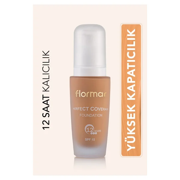 Flormar Perfect Coverage Yarı Parlak Bitişli Spf 15 113 Medium Beige 30 Ml Likit Fondöten - Görsel 6