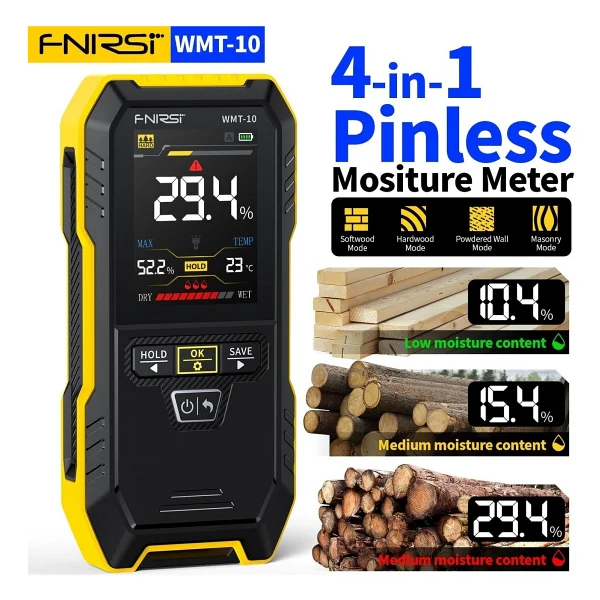 Fnirsi Wmt-10 Temassız Nem Ölçer - Görsel 4