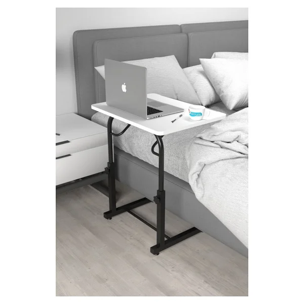 Depolife Eğim Yükseklik Ayarlı Laptop Sehpası Kahvaltı Ders Çalışma Bilgisayar Ofis Yemek Masası Metal Ayak - Görsel 2