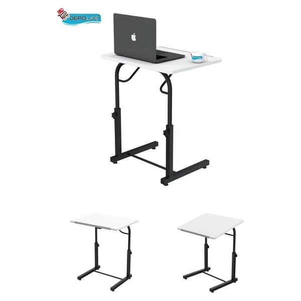 Depolife Eğim Yükseklik Ayarlı Laptop Sehpası Kahvaltı Ders Çalışma Bilgisayar Ofis Yemek Masası Metal Ayak - Görsel 5