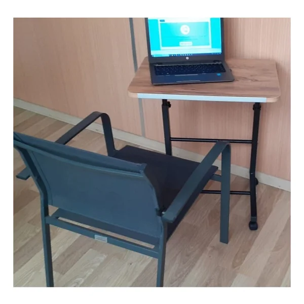 Depolife Koltuk Sehpası Notebook Laptop Bilgisayar Çalışma Masası Yükseklik Ayarlı Akrobat Masa Yatak Yan Seh - Görsel 2