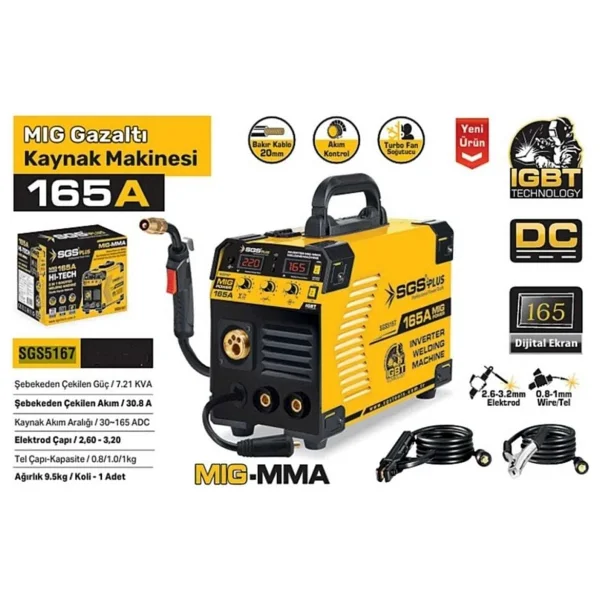 Sgs 5167 Mıg 165 A Gazaltı Kaynak Makinesi - Görsel 3