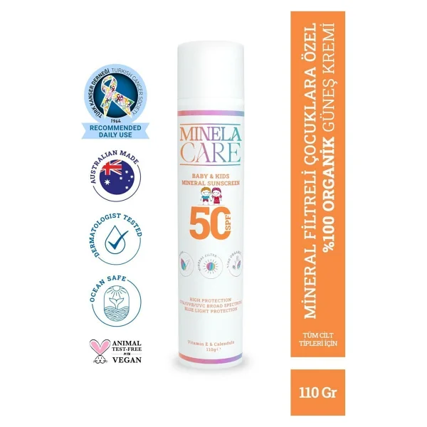 Minela Care Sunscreen For Children - Preventing Irritation And Staining - Spf 50 110gr - Görsel 7