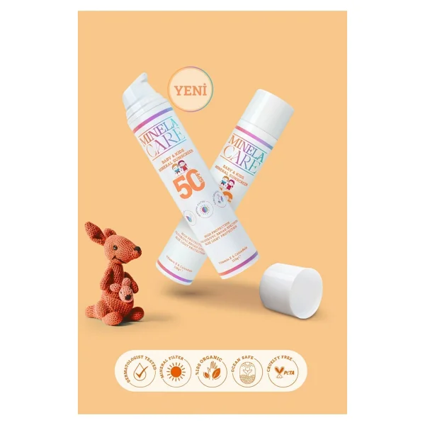 Minela Care Çocuklar Için Tahriş Olmayı Ve Lekelenmeyi Önleyen Güneş Kremi Spf 50 110gr - Görsel 3