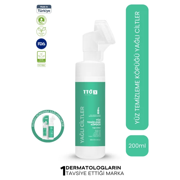 Tto X Yağlı Ciltlere İçin Aplikatörlü 200 Ml Yüz Temizleme Köpüğü - Görsel 6