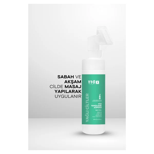Tto X Yağlı Ciltlere İçin Aplikatörlü 200 Ml Yüz Temizleme Köpüğü - Görsel 5
