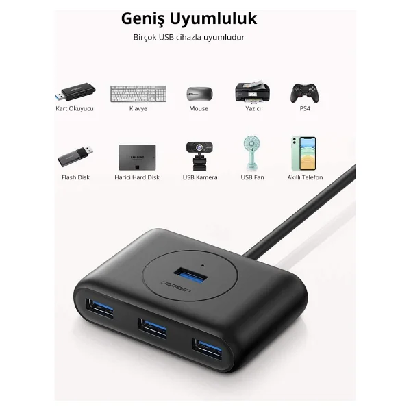 Ugreen 20290 4 Portlu USB 3.0 USB Çoğaltıcı - Görsel 9