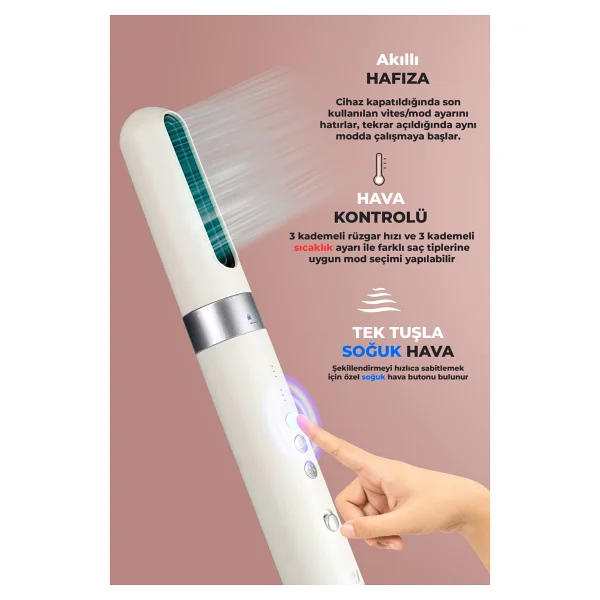 Pirantech Airbreeze Ks-103 6in1 Saç Şekillendirme Seti - Görsel 5
