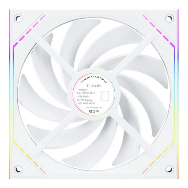 Thermalright Tl-M14w Argb Beyaz 14 Cm Kasa Fanı - Görsel 8