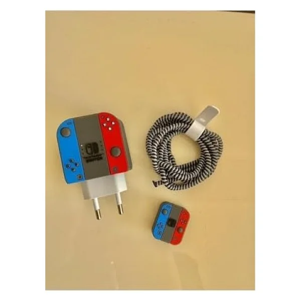 18w-20w Şarj Adaptörü İle Uyumlu Switch Tasarımlı Şarj Başlığı Ve Şarj Kablo Koruyucu Set - Renkli - Standart - Görsel 3