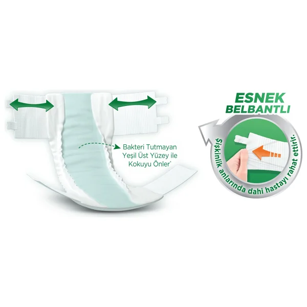 Evony Premium Esnek Belbantlı Orta Boy M 30'lu 4 Adet Hasta Bezi - Görsel 6