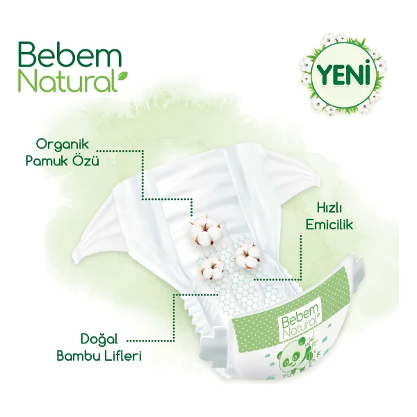 Bebem Natural 5 Numara Junior 120'li Bebek Bezi - Görsel 10