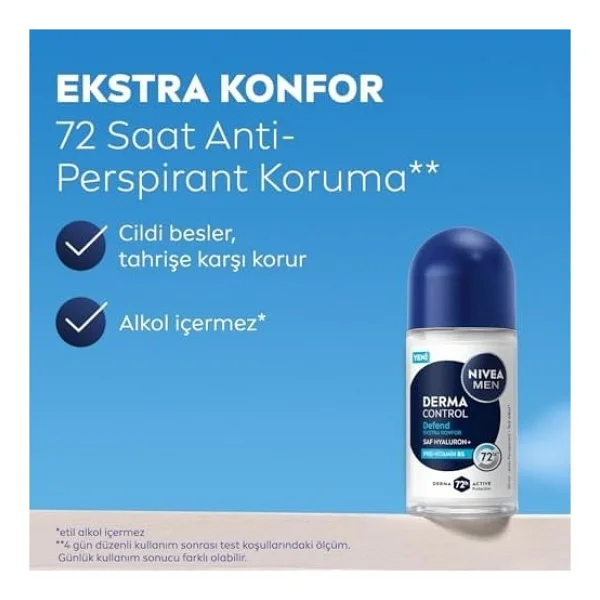 Nivea Men Derma Control Defend 50 Ml Erkek Roll-On - Görsel 2