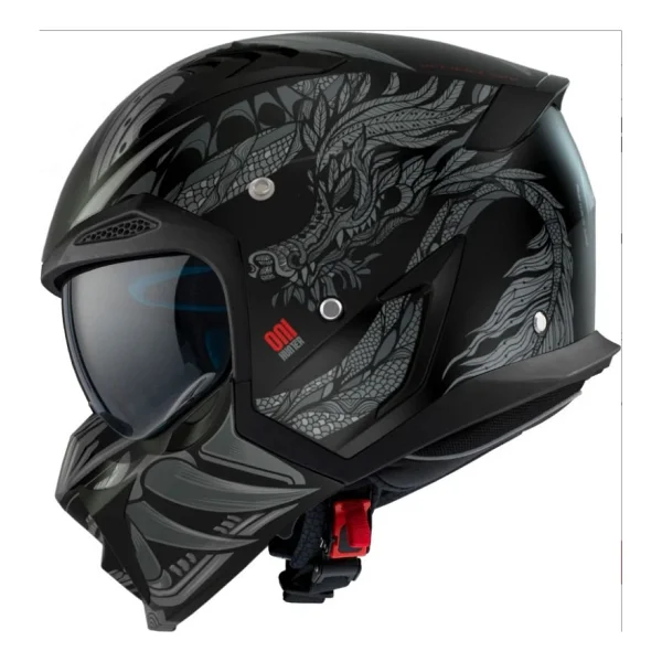 Axxis Motosiklet Kaskı Hunter Sv Oni B2 Matt Gray Sport Moduler Kask Off-Road - Renkli - Görsel 8