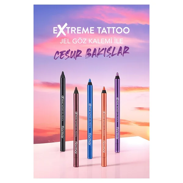 Flormar Extreme Tattoo Gel Pencil 004 Intense Blue Göz Kalemi - Görsel 2