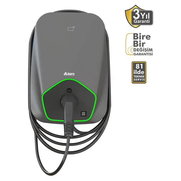 Hera Chargepack Personal 22 Kw Tip2 5 M Kablolu Elektrikli Araç Şarj İstasyonu - Görsel 8