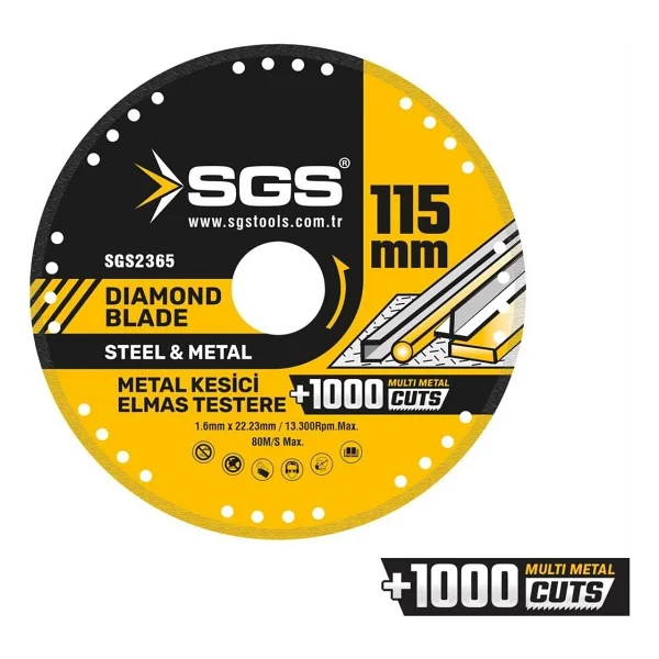Sgs Vakumlu Elmas Multı-Metal Kesici 115 Mm Sgs2365 - Görsel 3