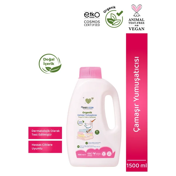 Baby Icon Organik Çamaşır Yumuşatıcı 1500 Ml - Görsel 8