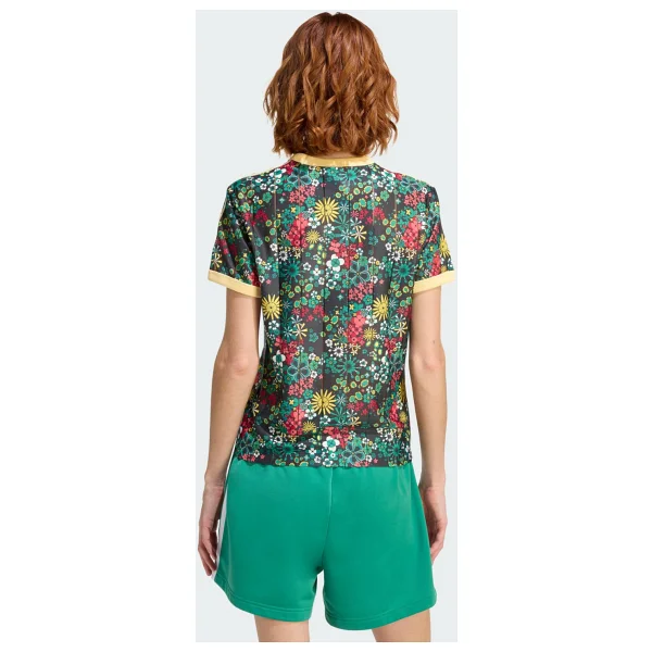 Adidas Originals X Liberty London 3 Stripes KD5560 Kısa Kollu Bisiklet Yaka Kadın Tişört - Görsel 2