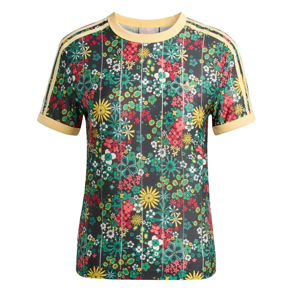 Adidas Originals X Liberty London 3 Stripes KD5560 Kısa Kollu Bisiklet Yaka Kadın Tişört - Görsel 3