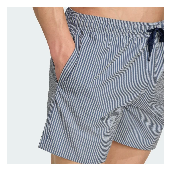 Adidas Seersucker Striped 5-Inch Jx2674 Gri Erkek Deniz Şortu - Görsel 4