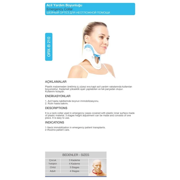 Orlex Orx-B210 Acil Yardım Boyunluğu - Görsel 3